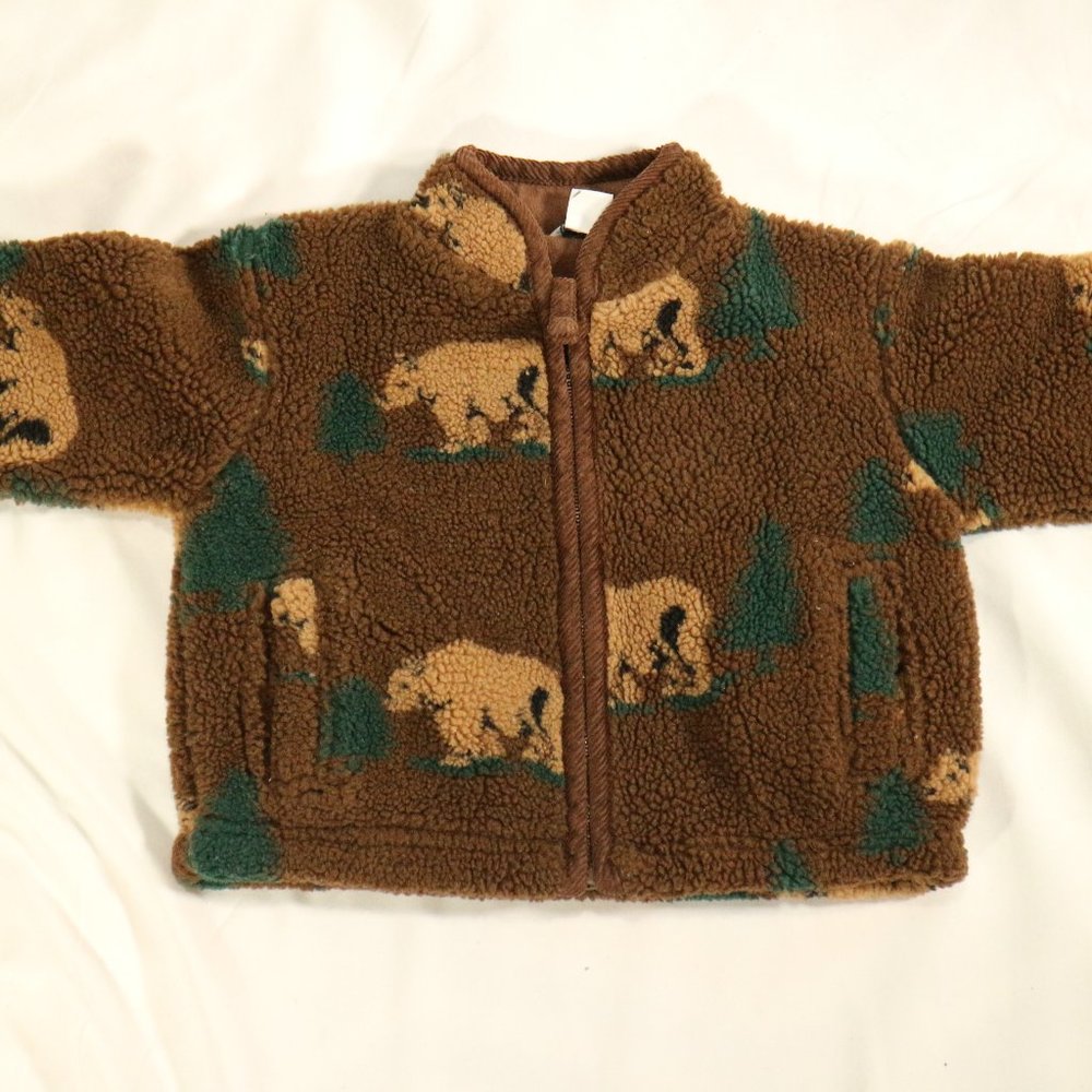 HARTSTRINGS Baby Zip-Up Jacket Bear Print 12 M - Picture 2 of 10